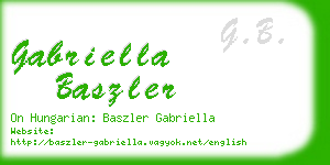 gabriella baszler business card